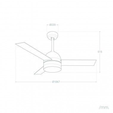 Ventilatore LED da Soffitto Inca Bianco 106.7cm Motore AC LEDS-C4  VE-0001-BLA - Ledkia