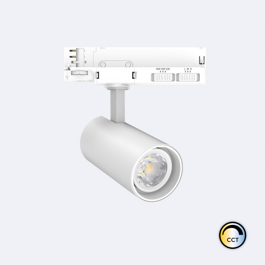 Prodotto da Faretto LED Fasano Bianco 20W Regolabile CCT No Flicker per Binario Trifase