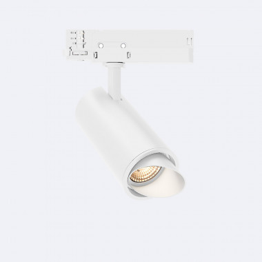 Spot LED Fasano Cylindre Biseau 30W pour Rail Triphasé No Flicker Dimmable DALI Blanc