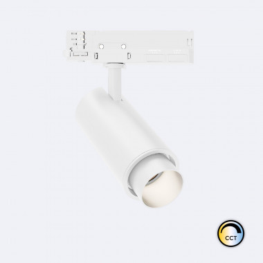 Spot LED Fasano Cylindre 30W pour Rail Triphasé CCT No Flicker Dimmable DALI Blanc