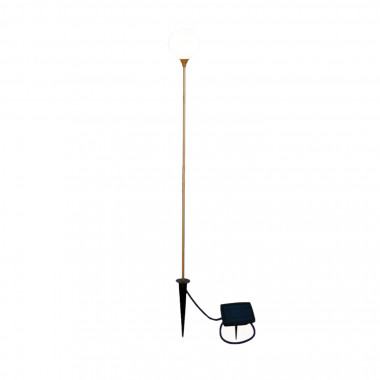 Lampione da giardino LED Bruna 80 1 Picchetto Solare + Batteria Brass