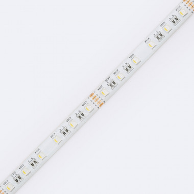 Product van LED strip RGBW  24V DC 60LED/m 5m IP65 Breedte 12mm in te korten om de 10cm