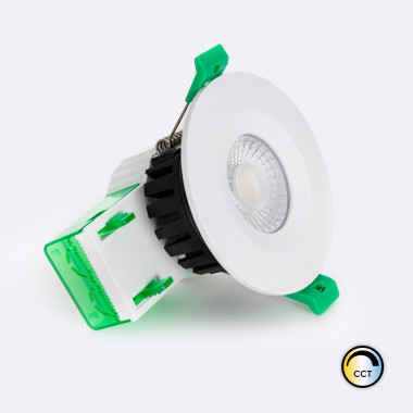 Downlight LED  5-8W Ignifuge Rond 4CCT (Neutre-Froid) Dimmable IP65 Coupe Ø70 mm