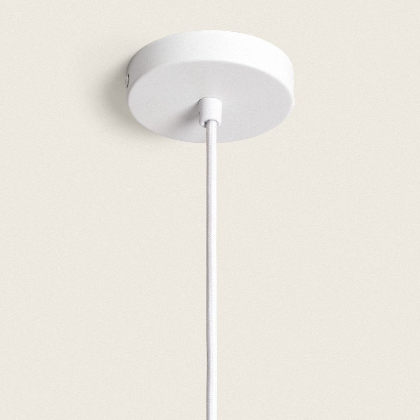 Product of Devmani White-Wire Natural Fibres Pendant Lamp 