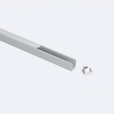 Profilé Aluminium en Saillie 2m Pour Ruban LED jusqu'à 6 mm - Ledkia