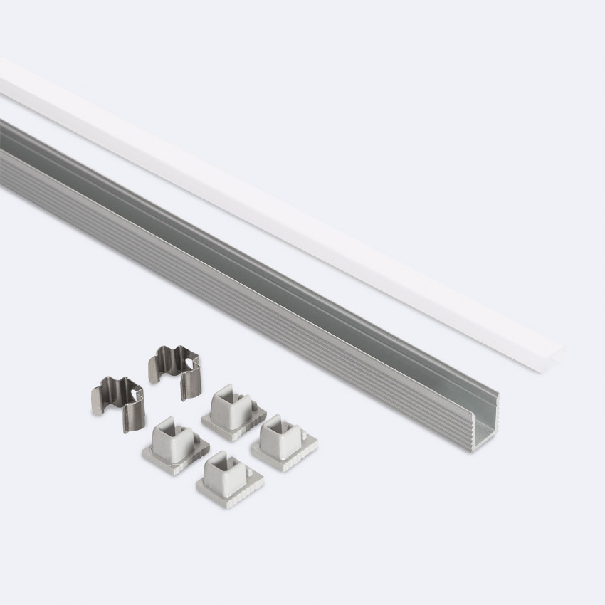 Product van Opbouwprofiel Aluminium 2m voor LED Strip tot 6 mm 