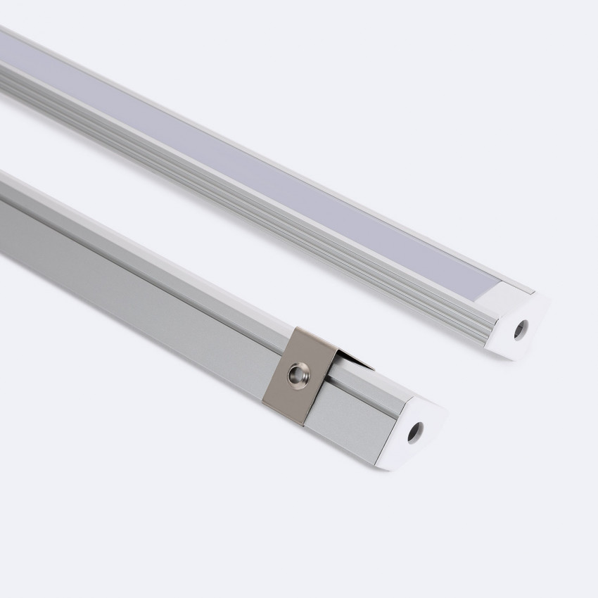 Prodotto da Profilo Alluminio Superficie Angolo 2m per Striscie LED fino a 11 mm