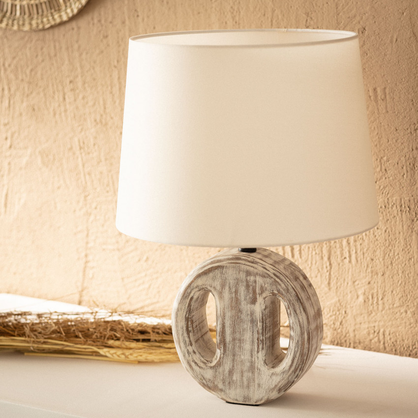 Product of Chandra Wooden Table Lamp ILUZZIA 