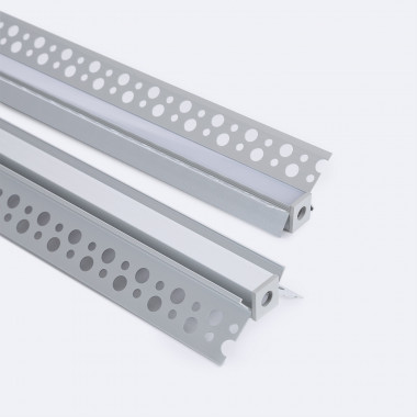 Produit de Profilé Aluminium Intégration dans Plâtre/Placo pour Angle Intérieur Ruban LED jusqu'à 9 mm