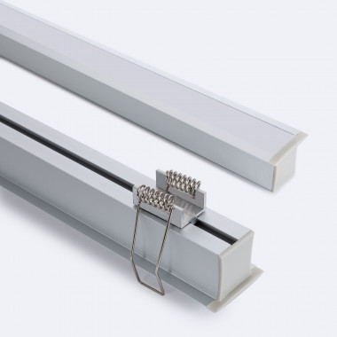 Produkt von Aluminiumprofil Einbau 2m mit durchgehender Abdeckung für LED-Streifen bis 19 mm