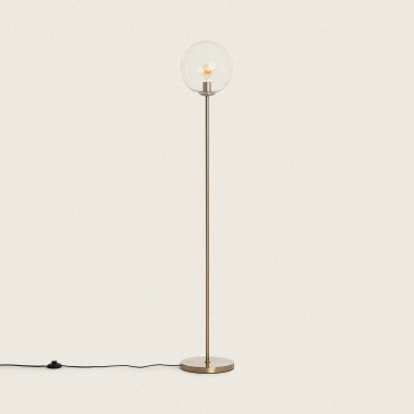Lampada da Terra Metallo e Vetro Moonlight Clear