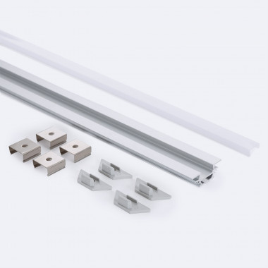 Profilé Aluminium Encastrable Profilé Bas pour Rubans LED jusqu'à 11 mm