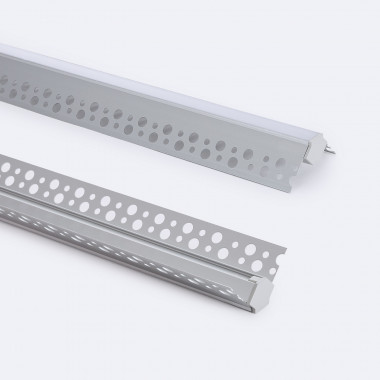 Produit de Profilé Aluminium Intégration Plâtre/Placo pour Angle Extérieur Ruban LED jusqu'à 9 mm