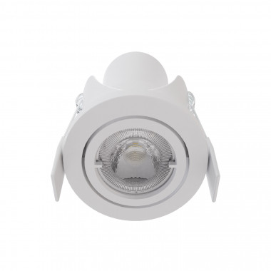 Foco Downlight LED 6.5W Direccionable Circular Blanco Corte Ø68 mm