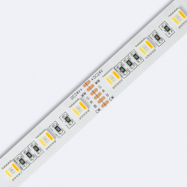 Product van LED Strip RGBWW 24V DC 60LED/m 5m IP20 Breed 12mm in te korten om de 10cm
