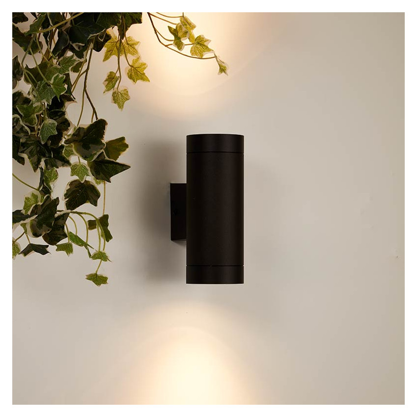 Product of Oakham Aluminium Outdoor Double Sided LED Wall Lamp in Black