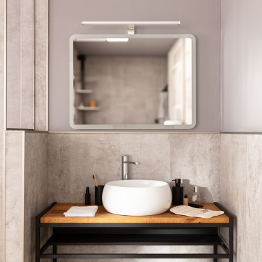 Koupelnové Zrcadlo s LED Světlem a Ochranou proti Zamlžení 80x60 cm Benin