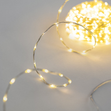 18m Venkovní LED Světelná Girlanda - Řetěz Teplá Bílá, Průhledná
