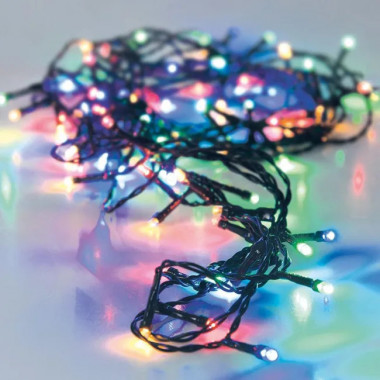 18m Black Cable RGB Outdoor LED Garland