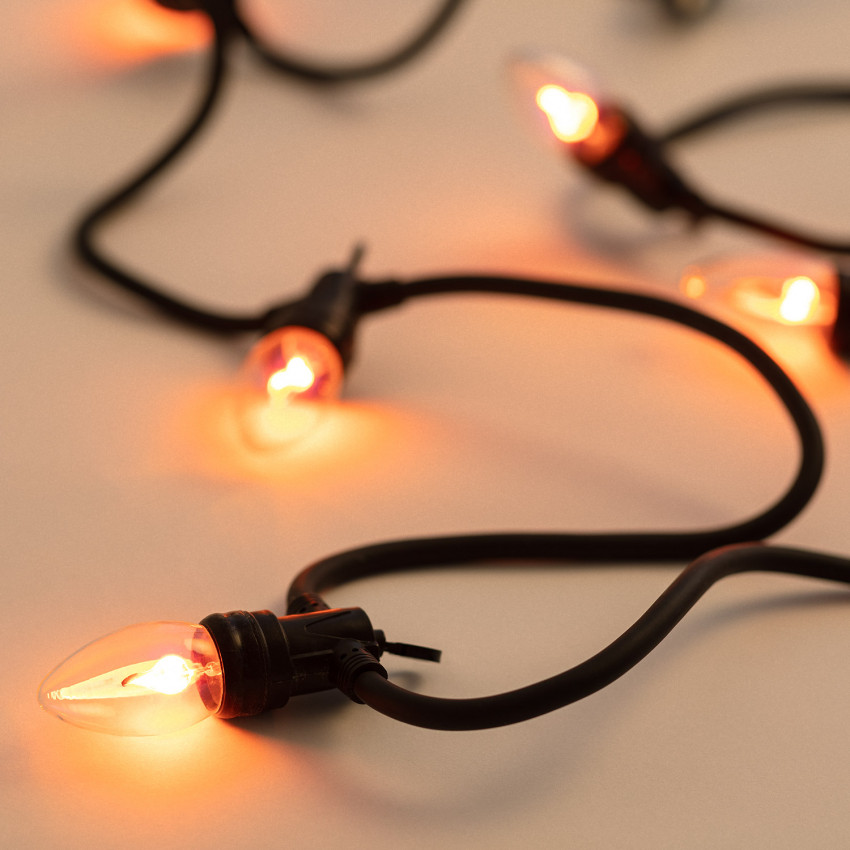 Produkt von Girlande mit LED-Glühbirnen Außen Flammeneffekt mit 10 E14 Fassungen