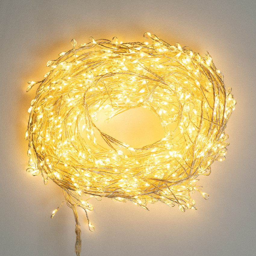 Produkt od 9,6m Venkovní Drátěná LED Světelná Girlanda - Řetěz Chromovaný "Hrozen"
