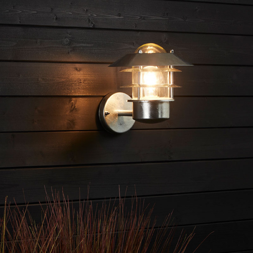 Product of Coastal Stage Polished Steel Outdoor Wall Lamp 