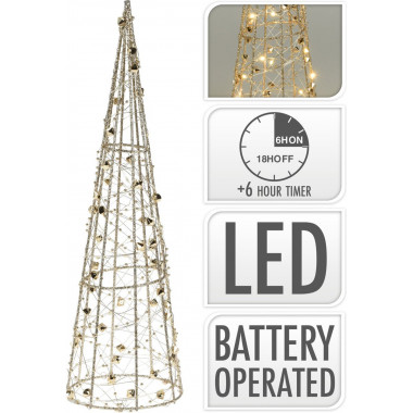 Albero di Natale LED con Batteria 60 cm Gylden