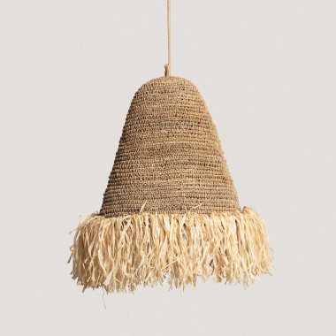 Lampada a sospensione in Rattan e Iuta Rahan ILUZZIA