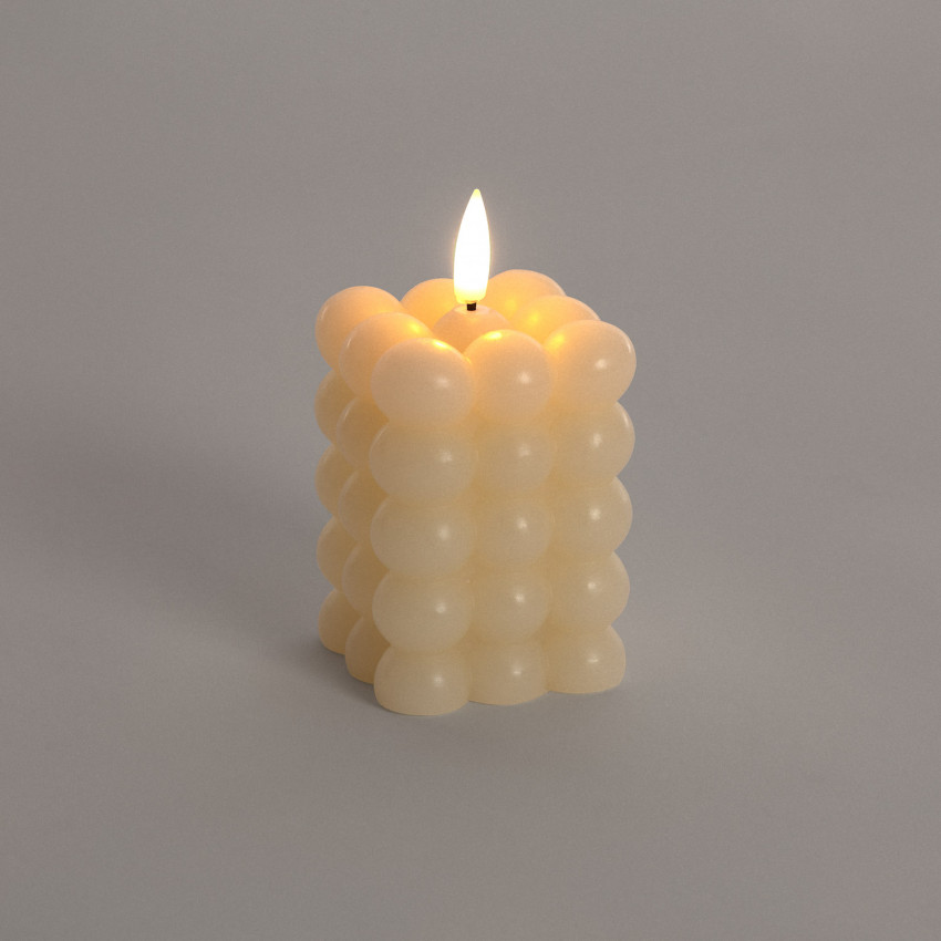 Product of 8.8cm Square Natural Wax LED Candle Battery Operated