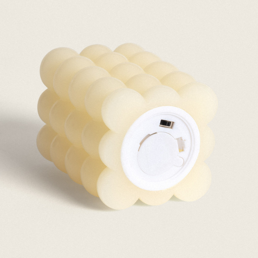 Produkt von LED-Kerze Naturwachs Quadratisch mit Batterie 8.8 cm