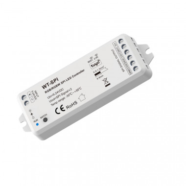 Contrôleur Variateur Ruban LED RGB/RGBW Digital SPI compatible avec WiFi et Télécommande RF
