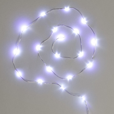 LED-Girlande Außen Transparent Kaltweiß 6m