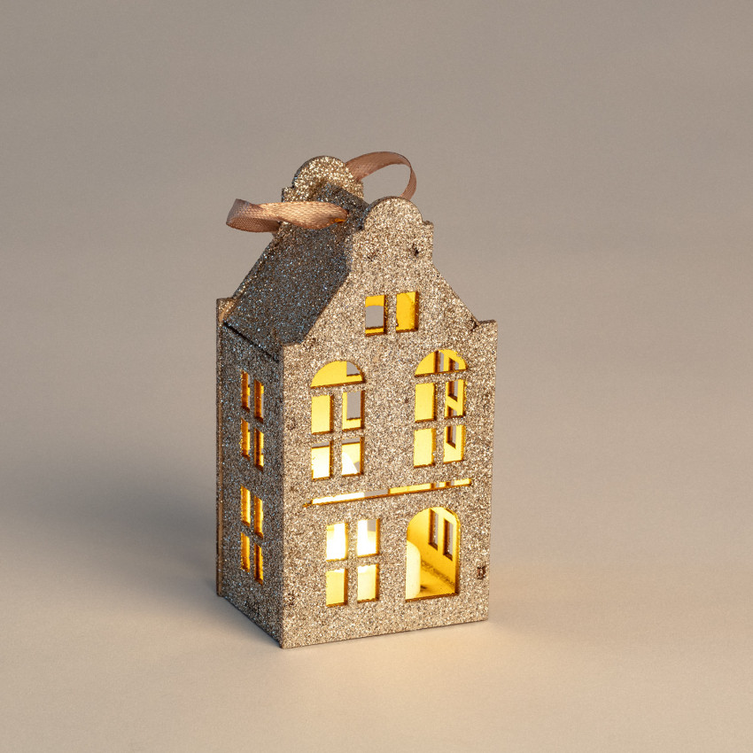 Product van LED Houten Kersthuisje Tymbon