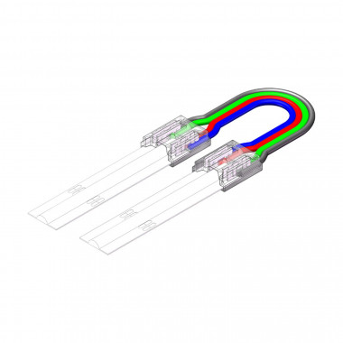 Product van Dubbele Hippo connector met kabel voor Ledstrip RGB/RGBIC COB 24V DC IP20 Breedte 10mm 