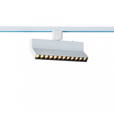 12W Elegant Optic Linear Dimmable LED Spotlight No Flicker CCT Selectable for Single Circuit Track in White