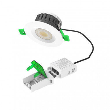 Product van Downlight LED Vlamvertragend  Rond  4CCT ( Warm -Neutraal) Regelbaar  IP65 Wit  Zaagmaat  Ø65 mm