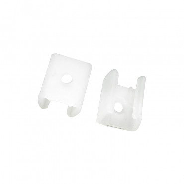 Clip De Fixation Pour Rail Triphasé Sur Profilés Faux-plafond T24 - Blanc, 70x34x16 Mm