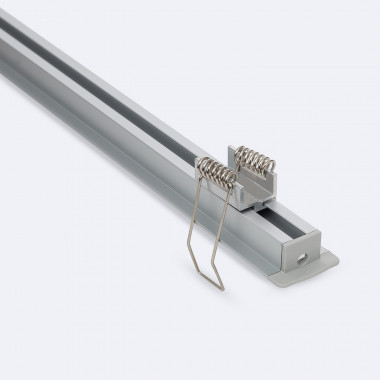 Product van Inbouw aluminium plafondprofiel met 1m Clips voor LED Strips tot 12 mm