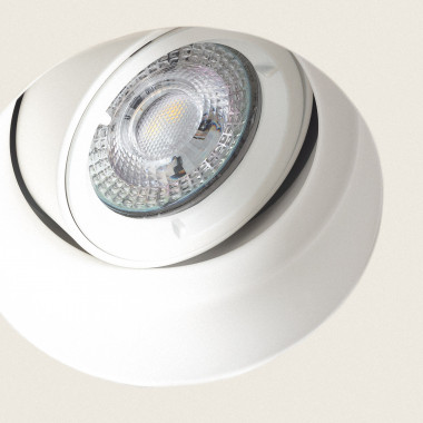 Produit de Colerette Downlight Ronde Intégration Plâtre/Pladur pour Ampoule LED GU10 Coupe Ø 90 mm Trimless Ajustable