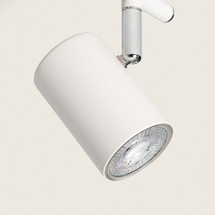 Product van Plafond Lamp Verstelbaar Albus Hout en Metaal 2 Spots 