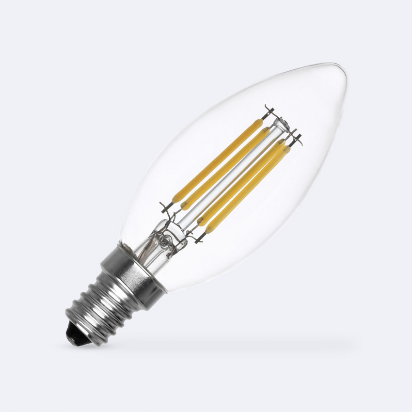 Product of 4W E14 C35 Dimmable Gold "Candle" Filament LED Bulb 470lm