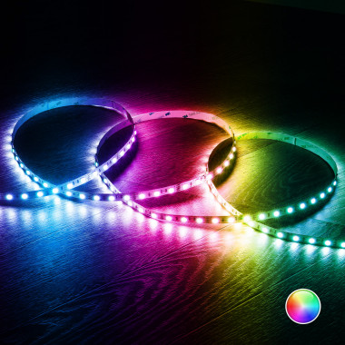 Product of 5m 12V DC SMD5050 RGB LED Strip 60LED/m 10mm Wide Cut at Every 5cm IP20