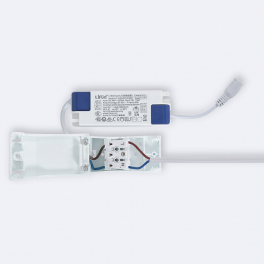 Product van LED Paneel 60x60 cm 40W 4000lm Microprismatisch (UGR17) met Quick Connect Box en Veiligheidskabel