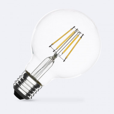 LED-Glühbirne Filament E27 6W 720 lm Dimmbar G80