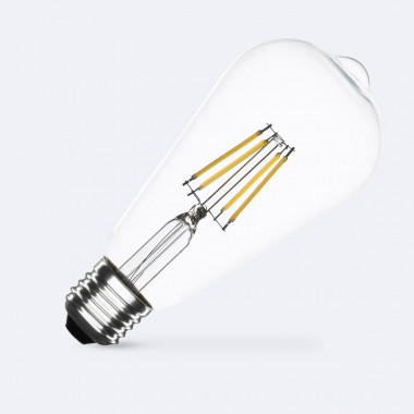 6W E27 ST64 Dimmable Filament LED Bulb 720lm