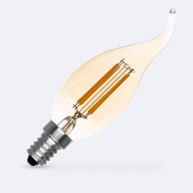 4W E14 T35 Dimmable Gold Filament LED Bulb 470lm