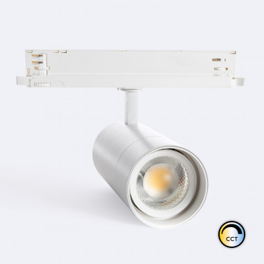 Foco Carril LED Trifásico 30W Marí CCT No Flecker Regulable DALI Negro Para Tienda de Ropa