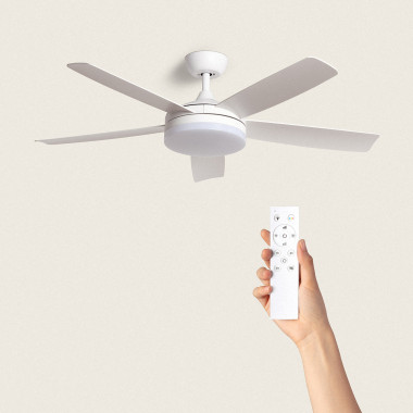 Patroclo Silent Ceiling Fan with DC Motor in White 132cm