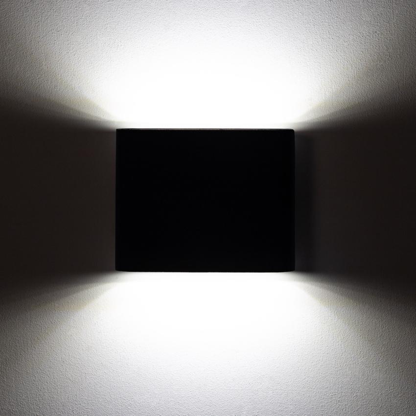 Product van Wandlamp Outdoor LED 6W  Dubbelzijdig Verlichting Vierkant Zwart Zeus 
