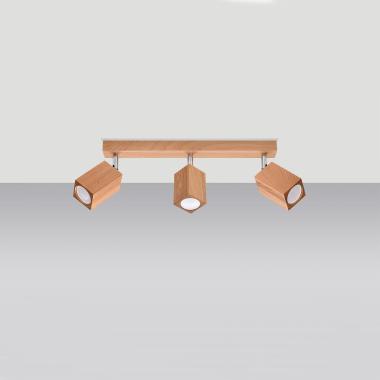 Keke 3 Wooden Ceiling Lamp SOLLUX